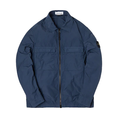 Stone Island Nylon Jacket Deep Blue with Dual Pockets Casual Design SI721511102-V0028