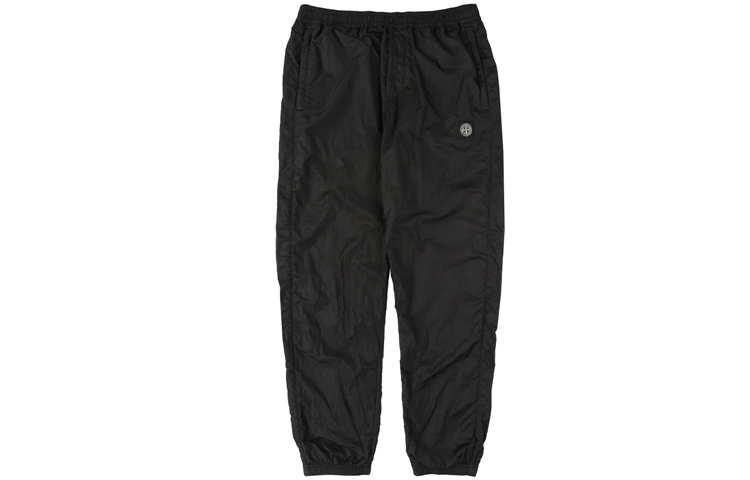 STONE ISLAND Nylon Logo Patch Jogger Pants Unisex Black. 711563136-V0029