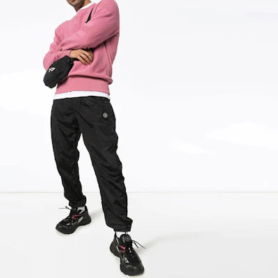 스톤아일랜드 나일론 로고 패치 조거 팬츠 유니섹스 블랙. 711563136-V0029 Details for 스톤아일랜드 나일론 로고 패치 조거 팬츠 유니섹스 블랙. 711563136-V0029