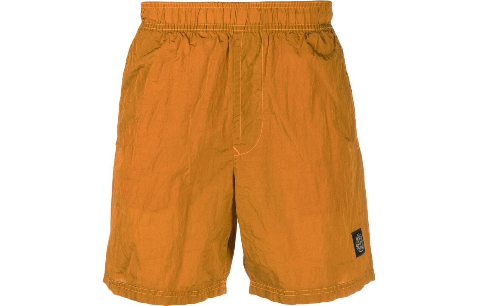 Stone Island Nylon Logo Relaxed Fit Shorts Orange Color ( Spring/Summer). 1015B0943V0032 圖 2