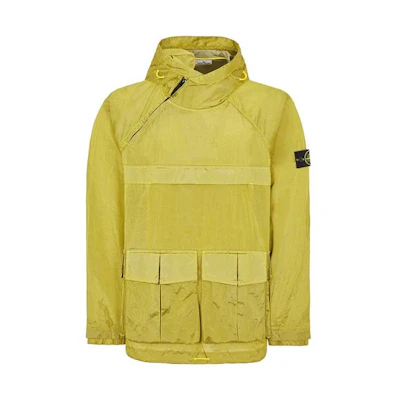 Stone Island Nylon Metal Hooded Jacket Metallic Yellow Long Sleeve 781543420-V0030