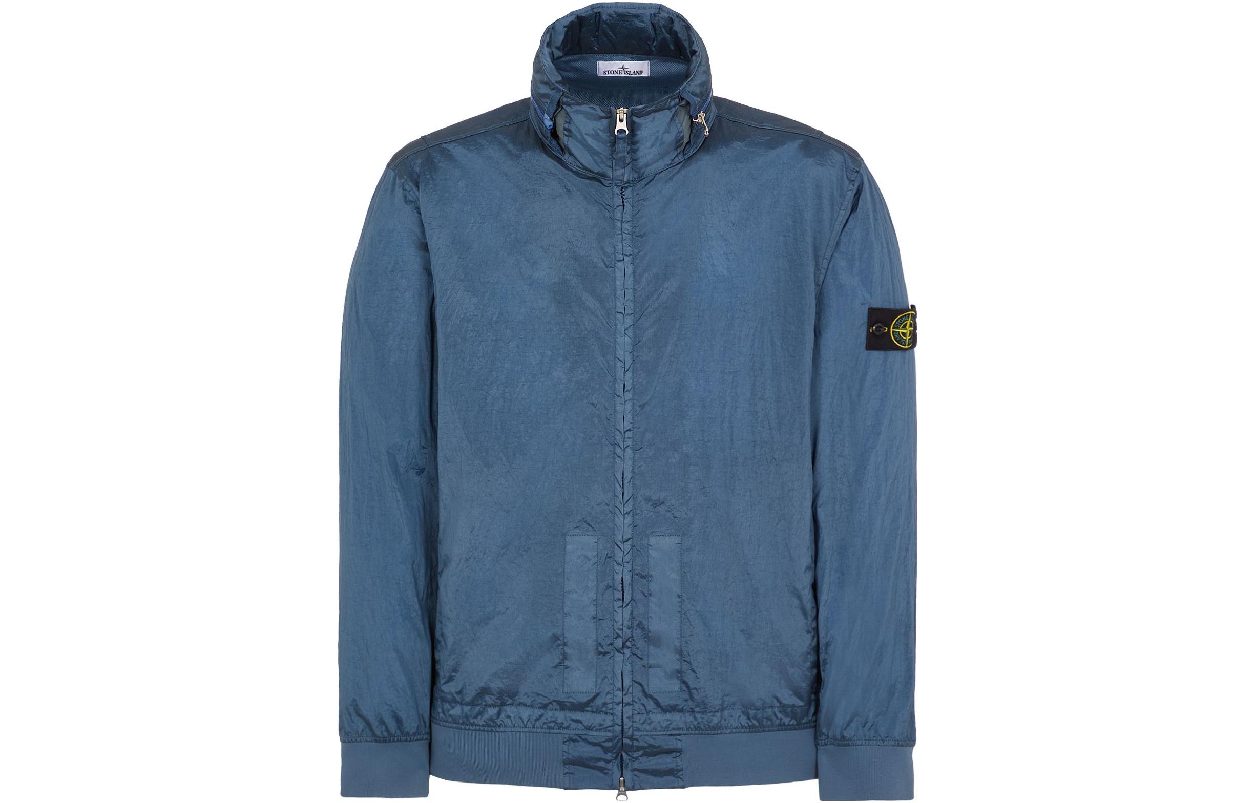 Stone Island Nylon Metal Logo Patch Zip Jacket Air Force Blue - Long Sleeve 781541920-V0024