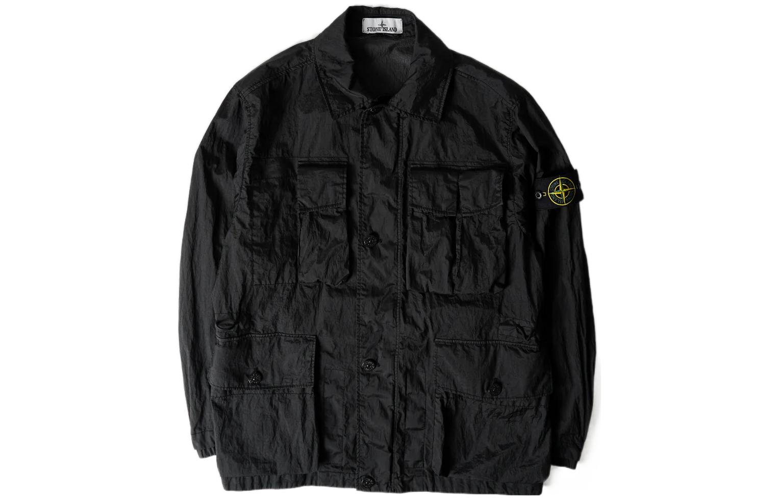 Stone Island Nylon Metal Pocket Long Sleeve Jacket Black 781541620-V0029