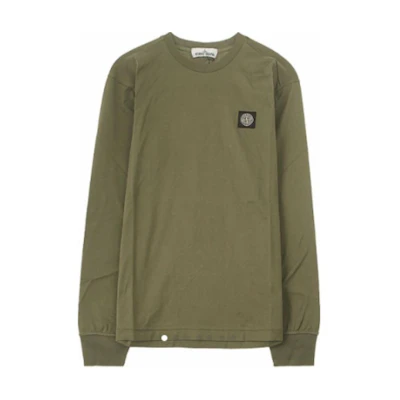Stone Island Olive Crewneck Pullover Sweatshirt 711522713-V0058