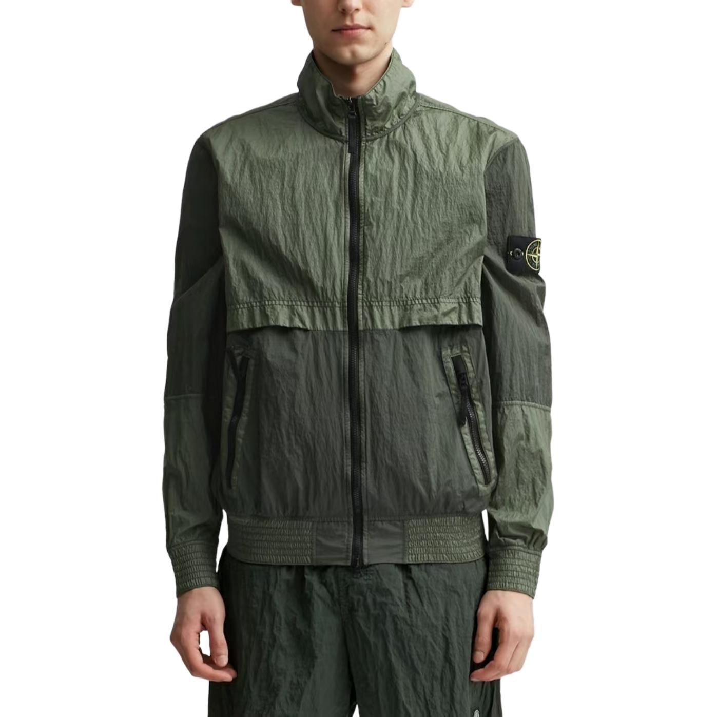 Stone Island Olive Green Logo Patch Long Sleeve Jacket for Men. 801541920-V0059 圖 4