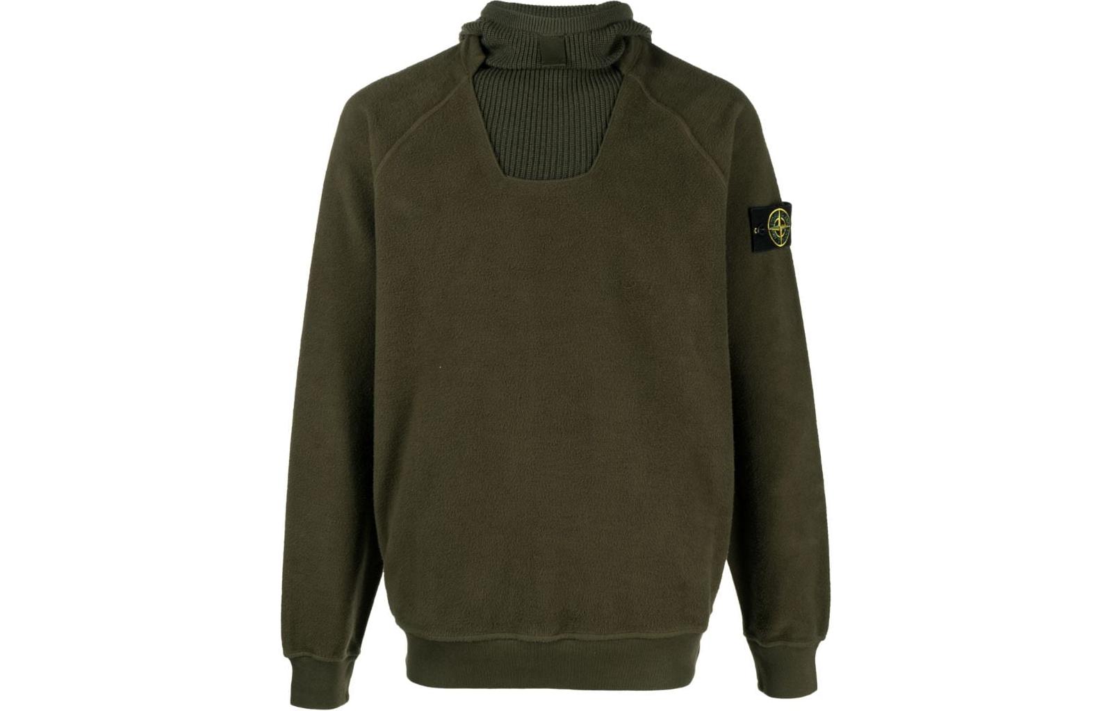 Stone Island Olive Green Pullover Hoodie 791561054-V0058