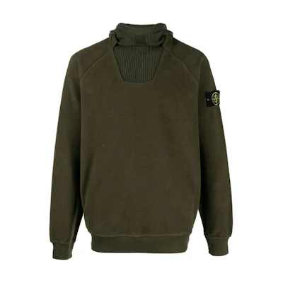 Stone Island Olive Green Pullover Hoodie 791561054-V0058