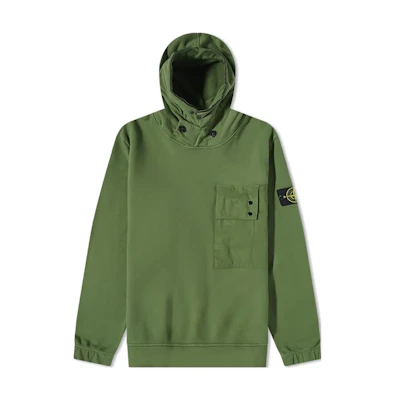 Stone Island Olive Green Pullover Sweatshirt 771564820-V0058