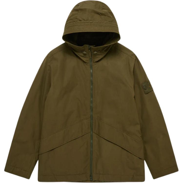 Stone Island Olive Green Zip-Up Hooded Jacket 8115419F1-V0054