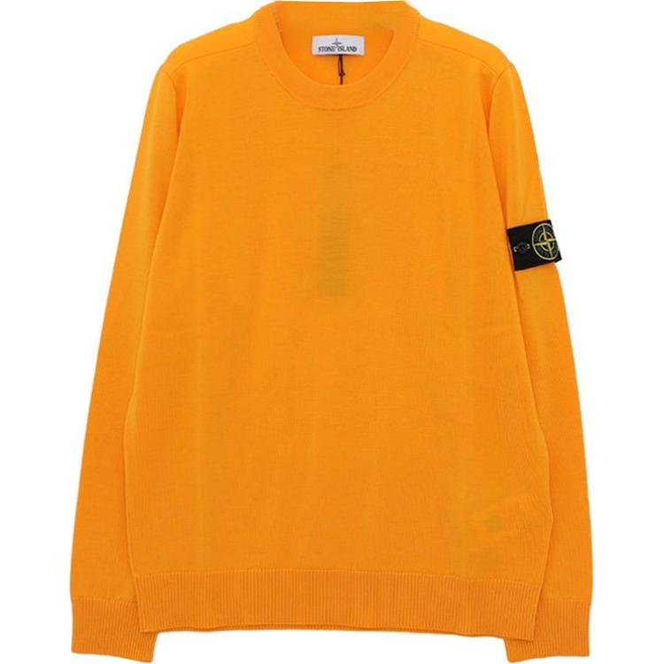 Stone Island Orange Crewneck Long Sleeve Sweatshirt POIZON2406211017