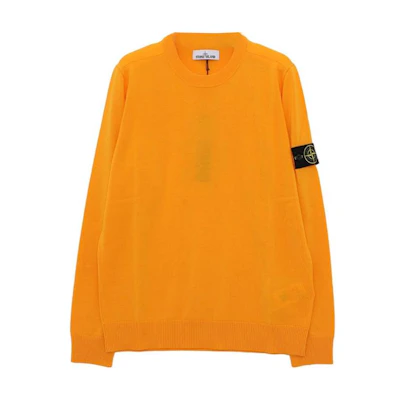 Stone Island Orange Crewneck Long Sleeve Sweatshirt POIZON2406211017
