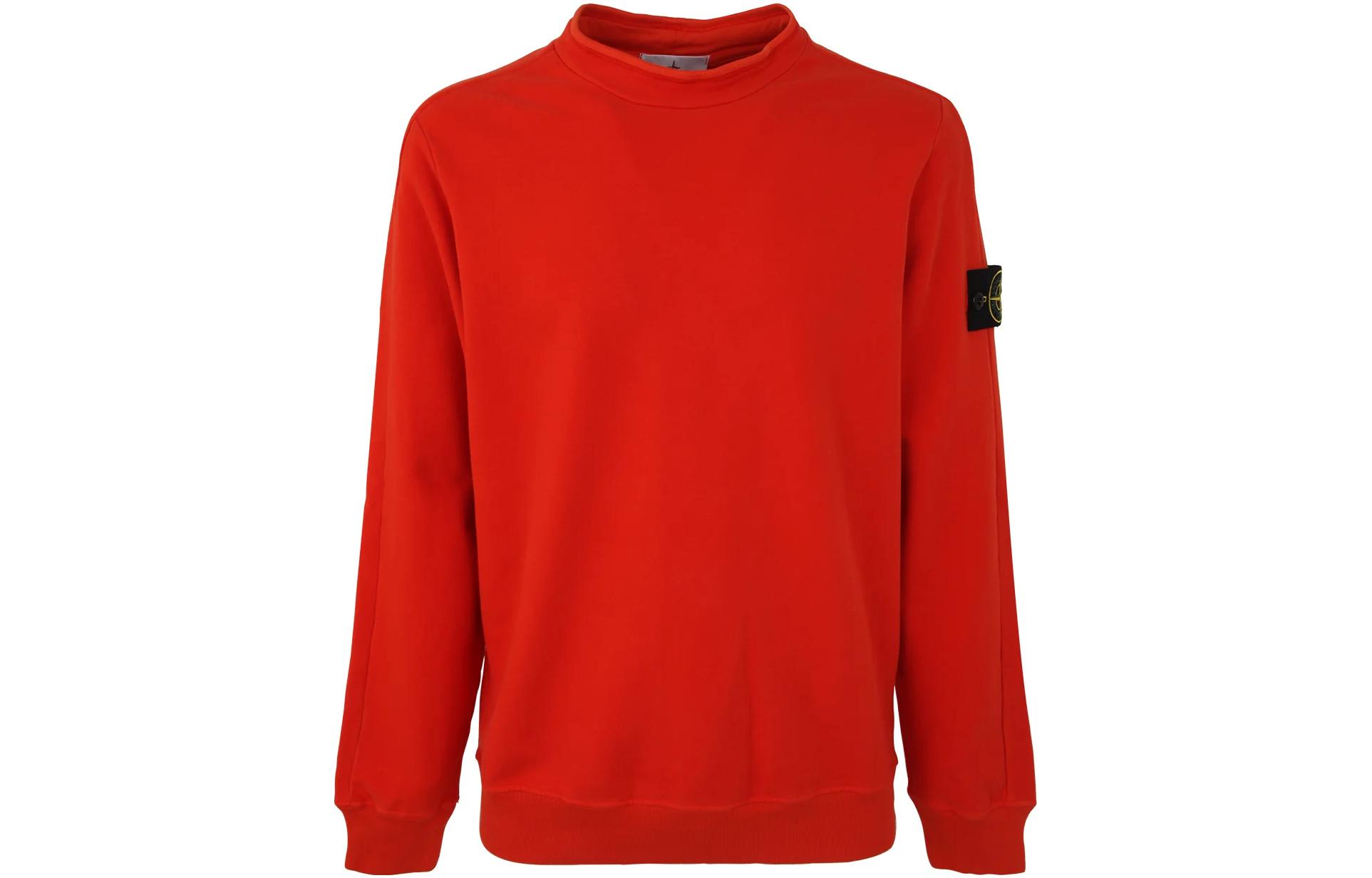 Stone Island Orange Red Crewneck Pullover Sweatshirt 791561352-V0037