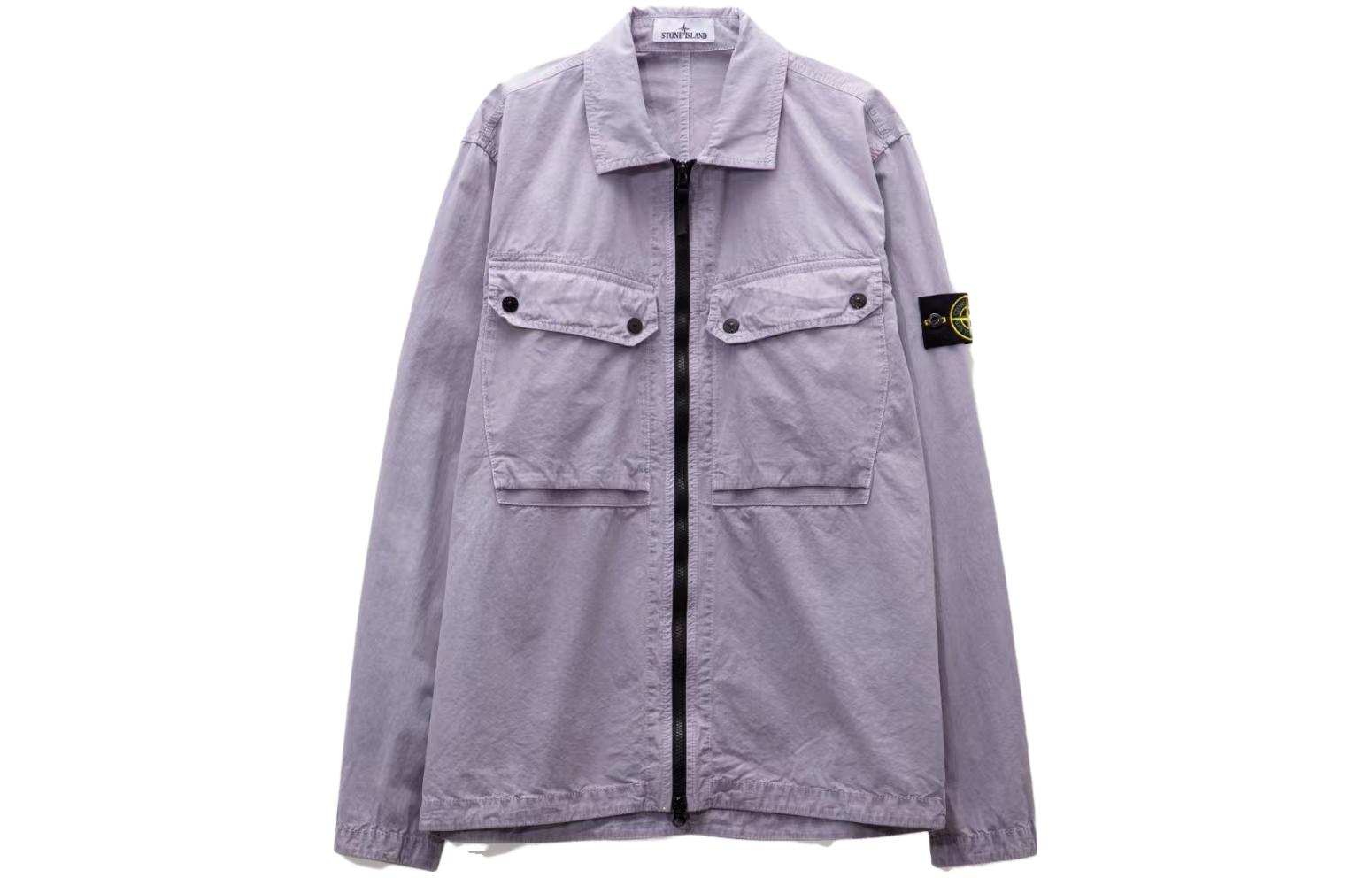 Stone Island Organic Cotton Washed Overshirt Jacket with Dual Pockets - 7915102WN-V0147 圖 2