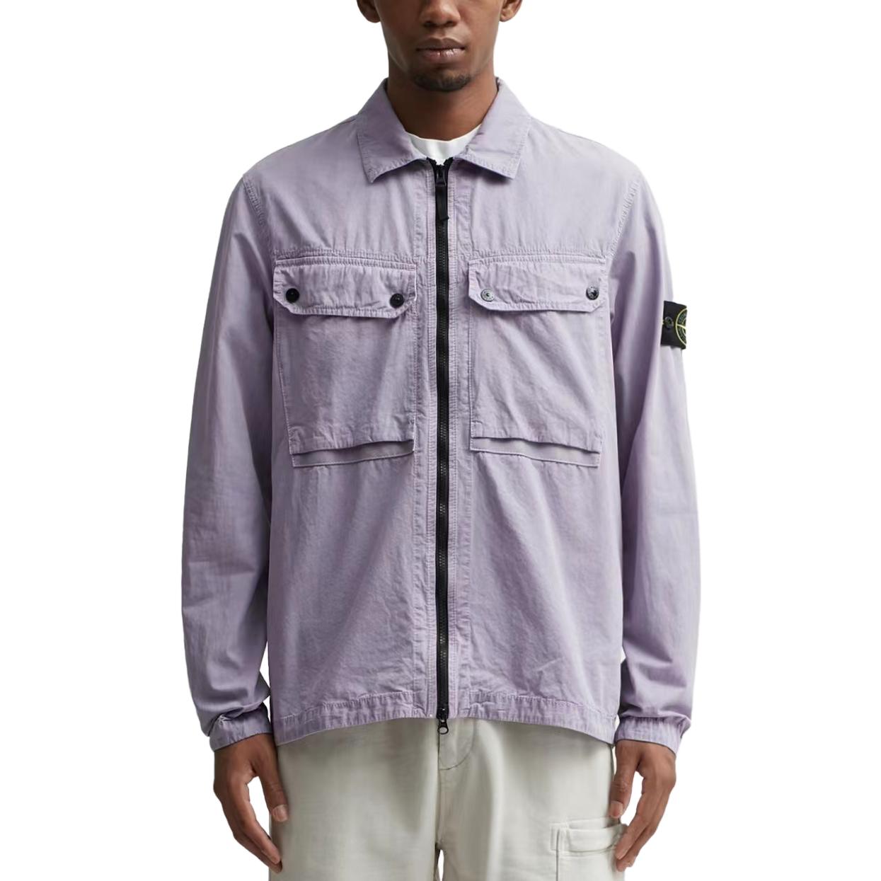 Stone Island Organic Cotton Washed Overshirt Jacket with Dual Pockets - 7915102WN-V0147 圖 4