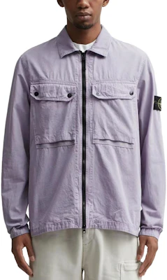 Stone Island 有機棉洗滌外套雙口袋襯衫外套 7915102WN-V0147 Shop Stone Island 有機棉洗滌外套雙口袋襯衫外套 7915102WN-V0147