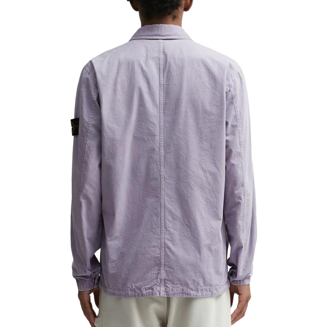 Stone Island Organic Cotton Washed Overshirt Jacket with Dual Pockets - 7915102WN-V0147 圖 5