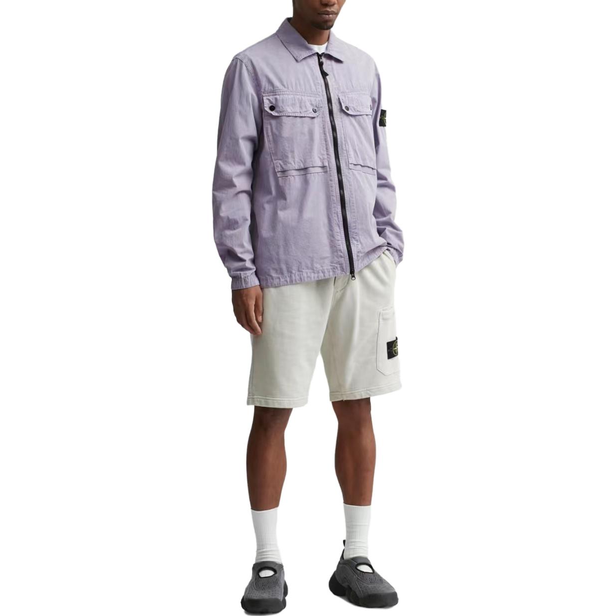 Stone Island Organic Cotton Washed Overshirt Jacket with Dual Pockets - 7915102WN-V0147 圖 6