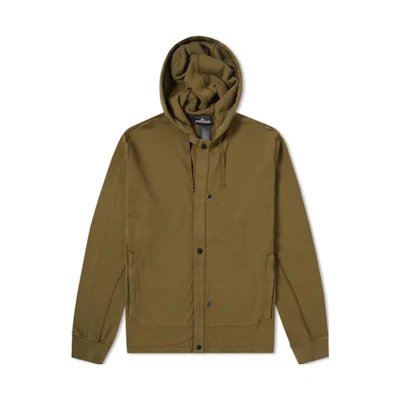 Stone Island Oversized Brown Green Hoodie Long Sleeve 681960207-V0054