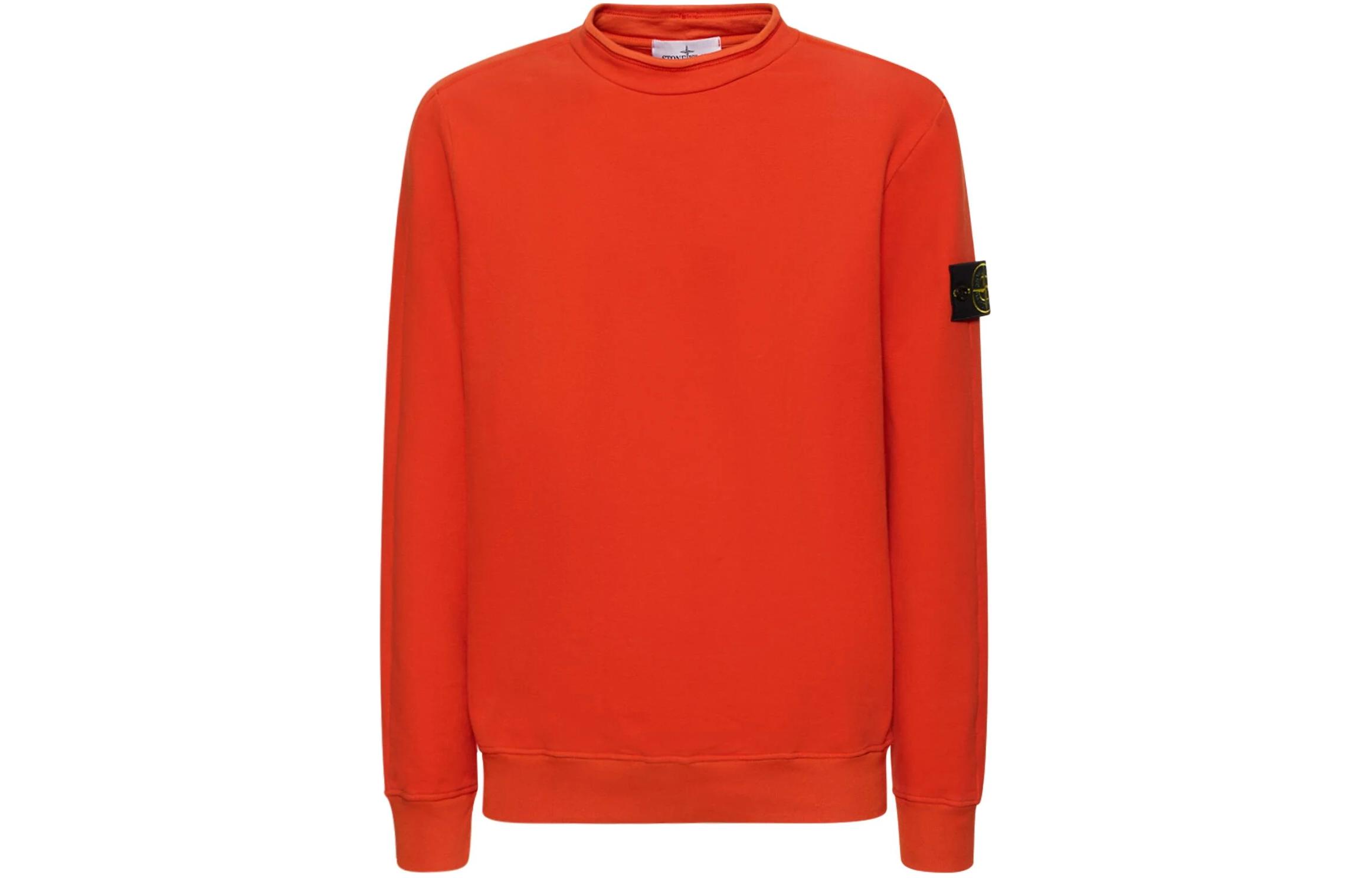 Stone Island Oversized Crewneck Long Sleeve Sweatshirt - Orange 791563051-V0037