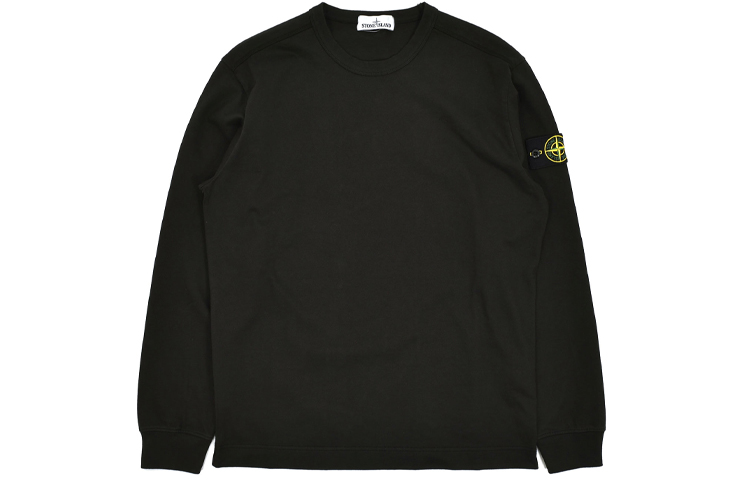 Stone Island Oversized Crewneck Long Sleeve Sweatshirt Black 721564450-V0029