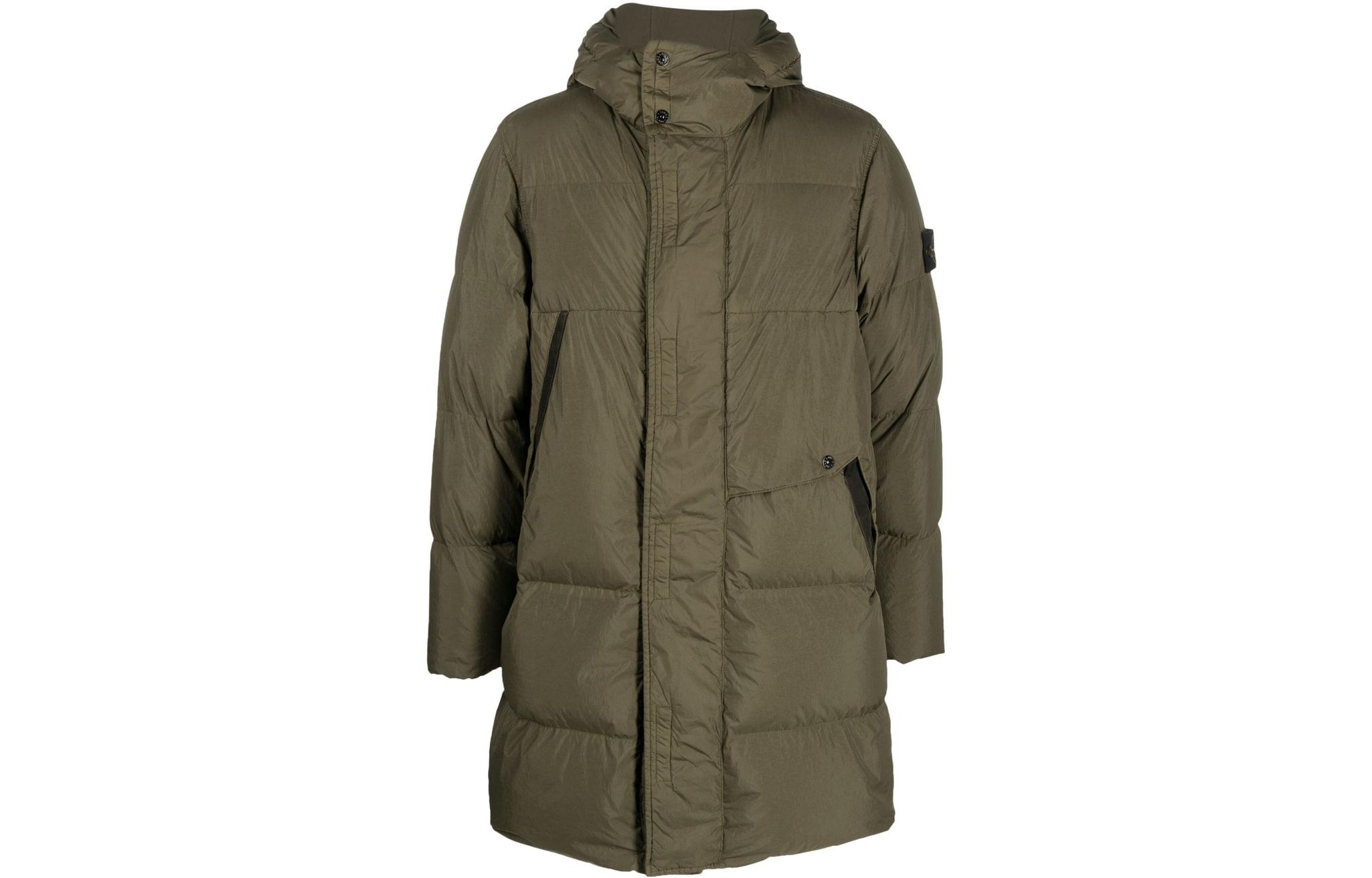 Stone Island Oversized Longline Hooded Jacket Green 791570323-V0058