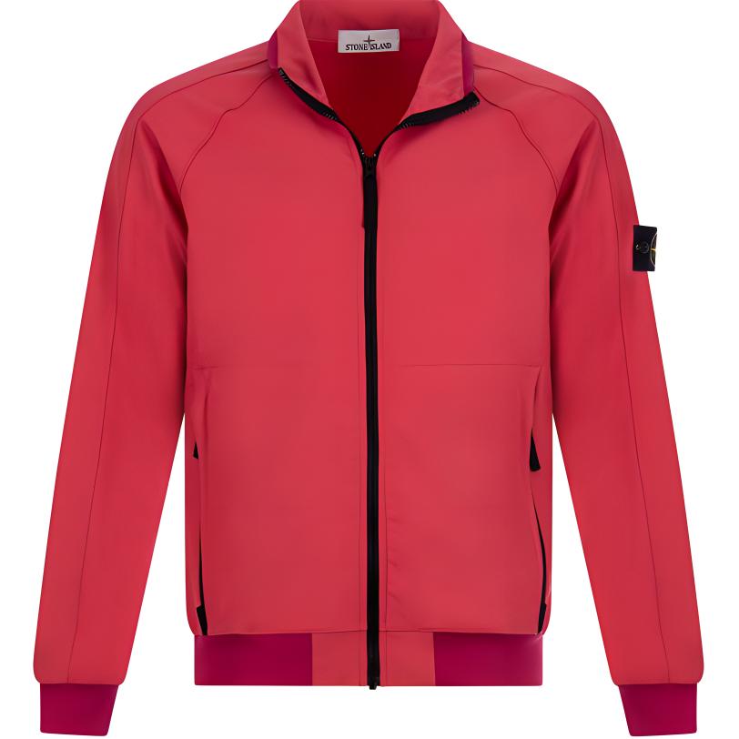 Stone Island Patch Logo High-Neck Jacket Purple Red 781560753-V0087