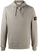STONE ISLAND Patch Logo Hoodie Grey Menswear MO731564120-V0068 STONE ISLAND Patch Logo Hoodie Grey Menswear MO731564120-V0068