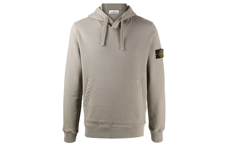 Order STONE ISLAND Patch Logo Hoodie Kelabu Pakaian Lelaki MO731564120-V0068