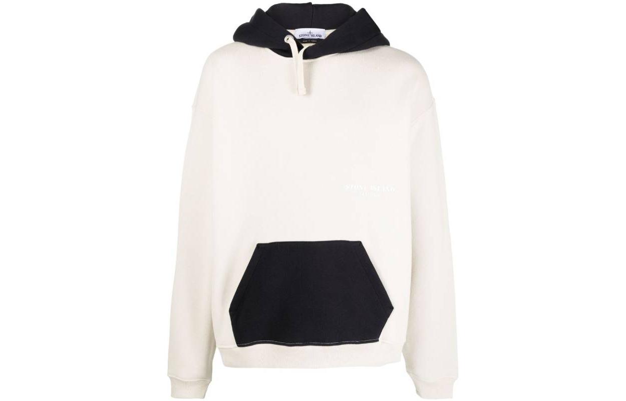 Stone Island Patchwork Hoodie Beige Long-Sleeve Sweatshirt 7915651X6-V0097