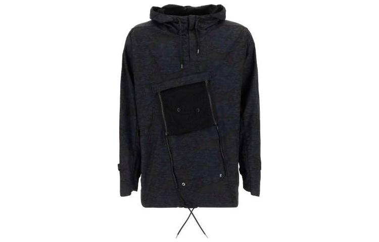 Stone Island Patchwork Hoodie Long Sleeve Dark Gray 741940103-V0029