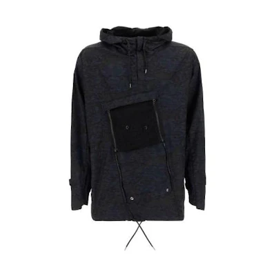 Stone Island Patchwork Hoodie Long Sleeve Dark Gray 741940103-V0029