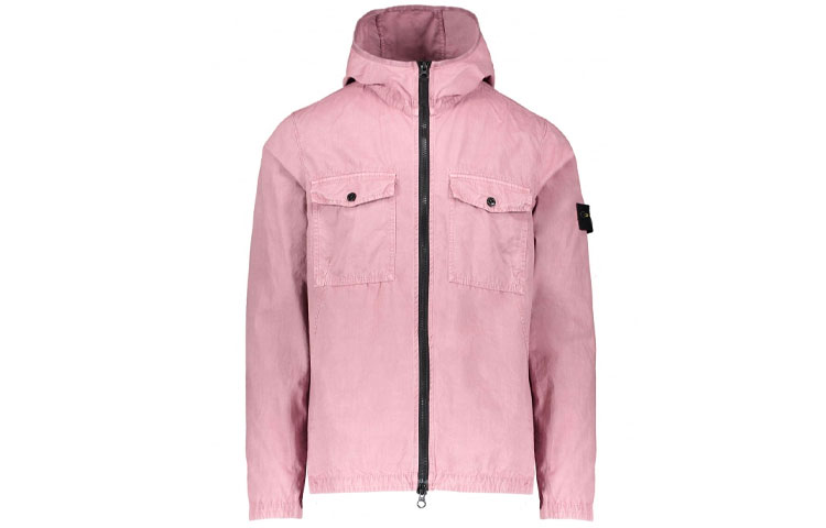 Stone Island Pink Casual Hooded Utility Jacket for Men 6915111WN-V0186