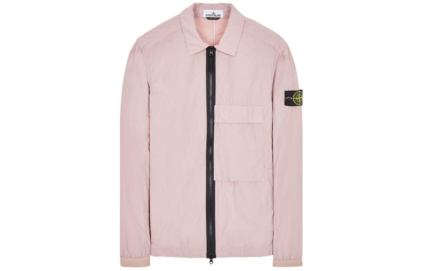 Stone Island Pink Lightweight Logo Long Sleeve Jacket for Men 771510303-V0086