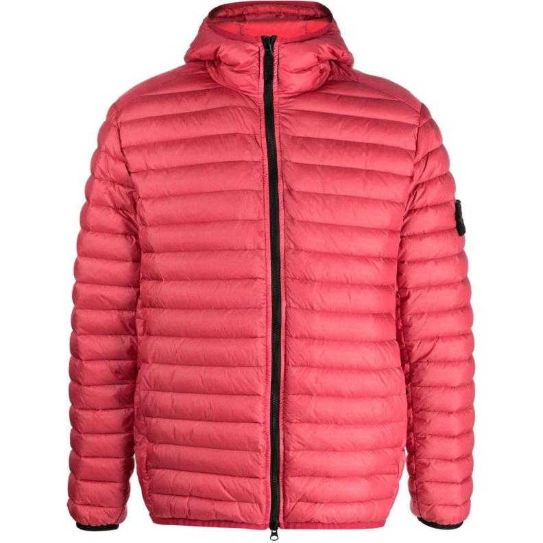 Stone Island Pink Logo Hooded Long Sleeve Jacket 781540324-V0087