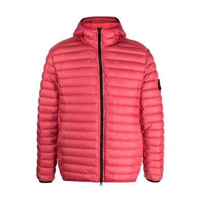 Stone Island Pink Logo Hooded Long Sleeve Jacket 781540324-V0087