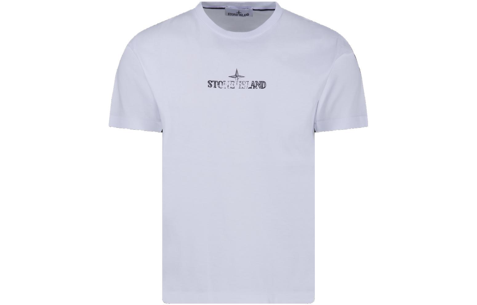 Stone Island Plain Crewneck Short Sleeve T-Shirt White - 79152NS81-V0001