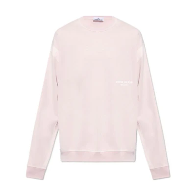 Stone Island Plain Pullover Crewneck Sweatshirt Men’s Light Pink 8015614X2-V0180