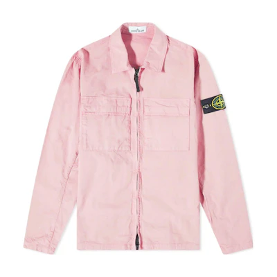 Stone Island Pocket Long Sleeve Shirt Jacket Pink - 781510210-V0080