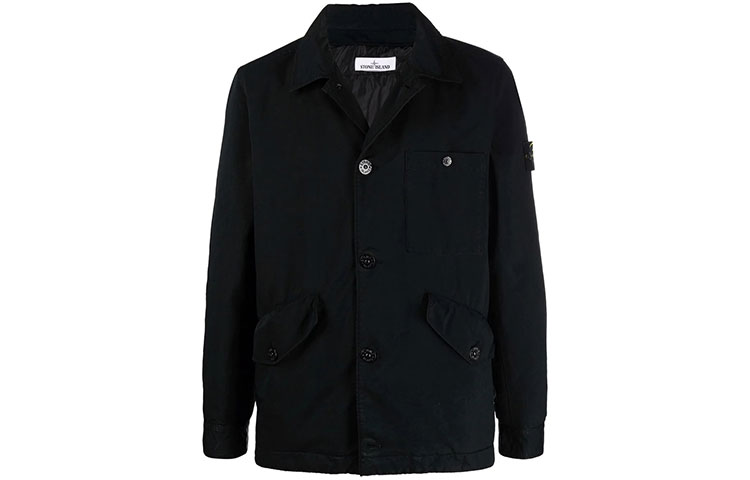 Stone Island PRIMALOFT David-Tc Black Work Jacket for Men 751541749-V0029