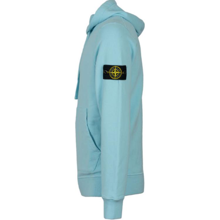 Stone Island Pullover Hoodie Men’s Plain Light Blue Long Sleeve Sweatshirt 731564120-V0044 圖 4