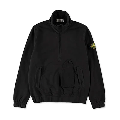 STONE ISLAND Pullover Zip Sweatshirt Black Unisex 731561520-V0029