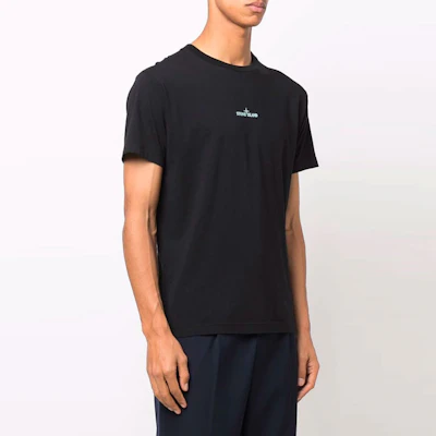 Stone Island Pure Logo Print Black Crewneck Short Sleeve T-Shirt Men 76152NS94-V0029 Details for Stone Island Pure Logo Print Black Crewneck Short Sleeve T-Shirt Men 76152NS94-V0029