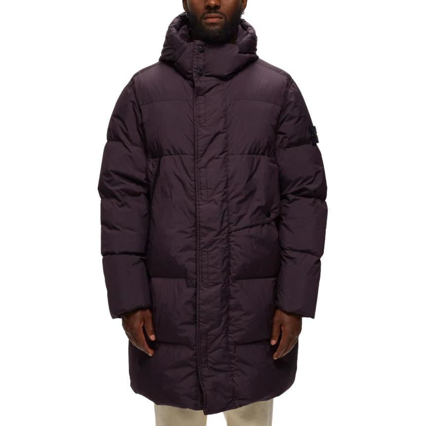Stone Island Purple  Loose-Fit Logo Hoodie Mid-Length Jacket 791570323-V0011 圖 4