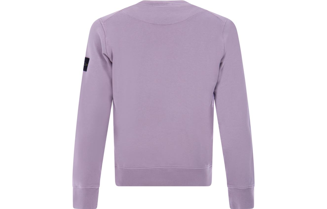 Stone Island Purple Logo Crewneck Sweatshirt  Long Sleeve Pullover. 791563051-V0047 圖 3