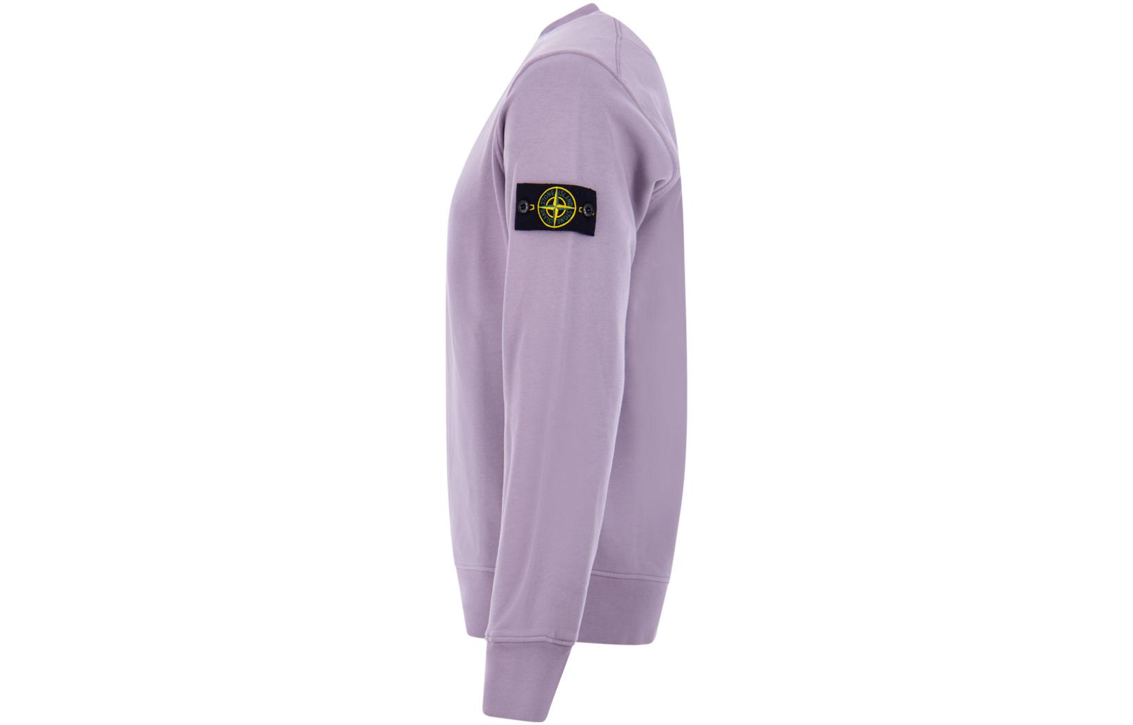 Stone Island Purple Logo Crewneck Sweatshirt  Long Sleeve Pullover. 791563051-V0047 圖 4