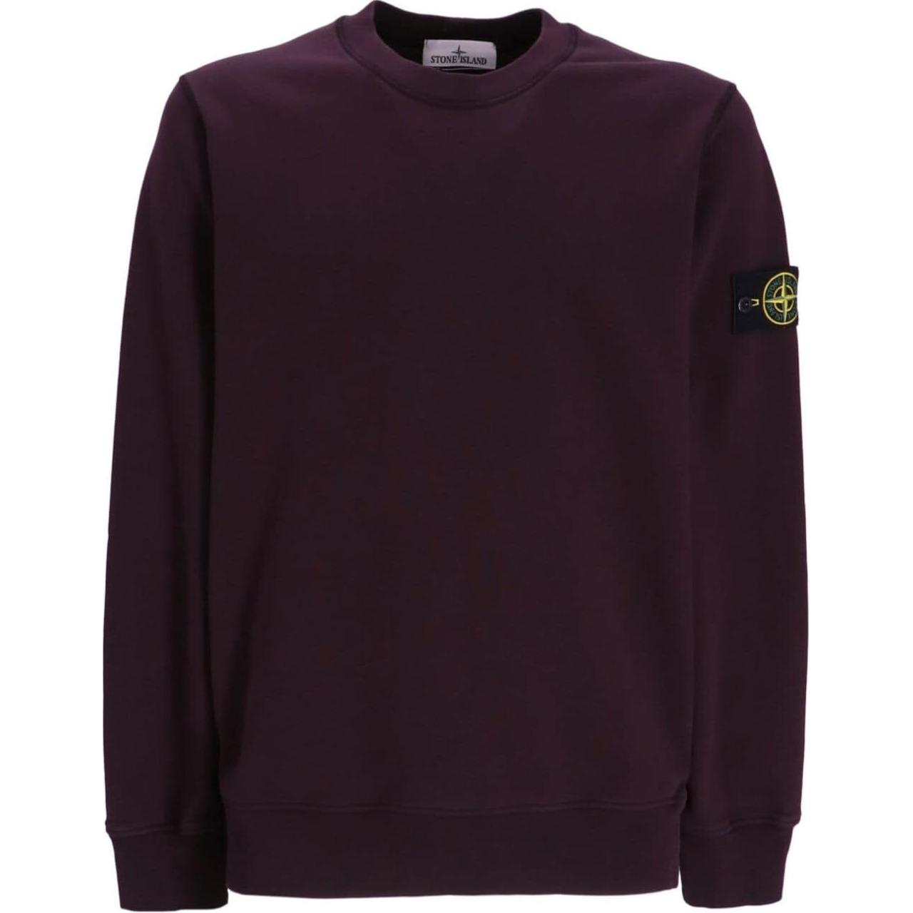 Stone Island Purple Pullover Logo Crewneck Sweatshirt 791563051-V0011