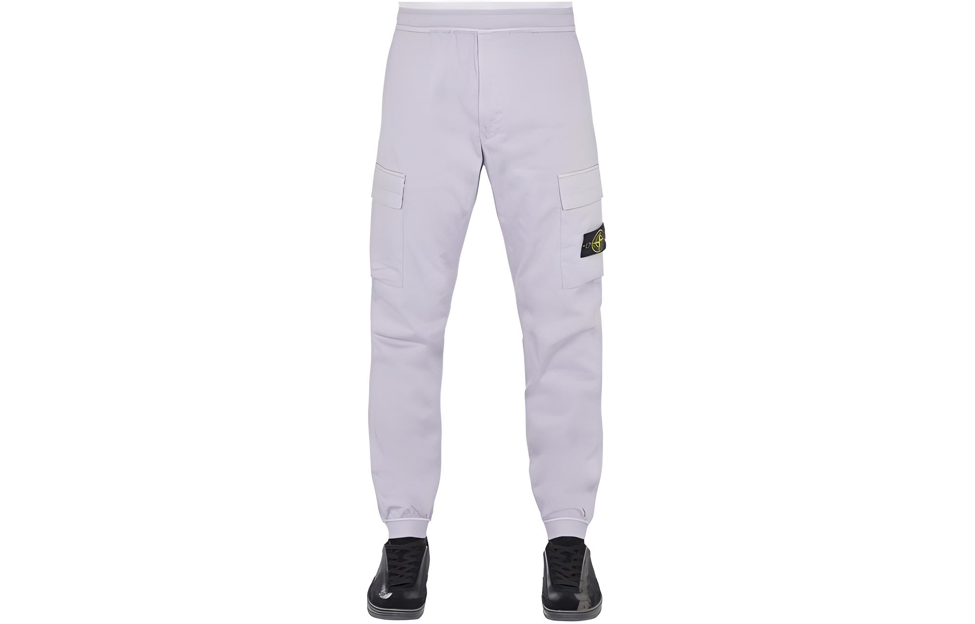 STONE ISLAND Purple Relaxed Fit Elastic Waist Casual Pants メンズ 791531314-V0047