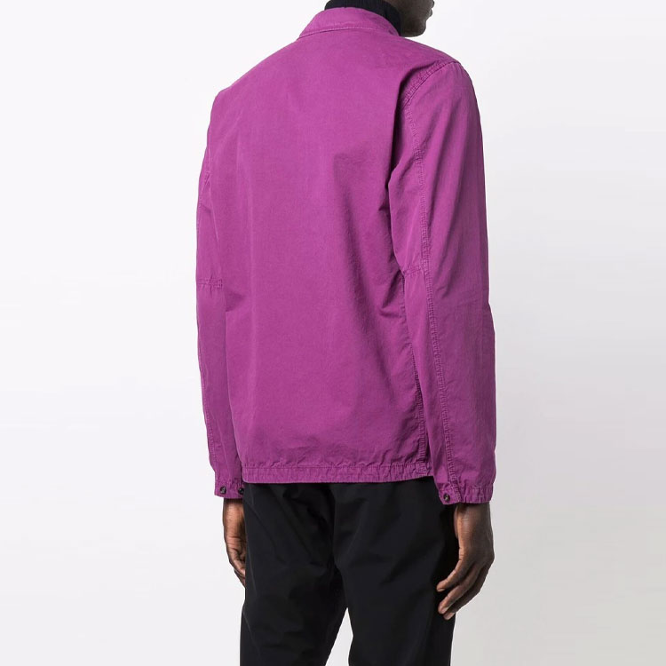 Stone Island Purple Shirt Jacket with Badge Pocket 7515113WN-V0145 圖 4