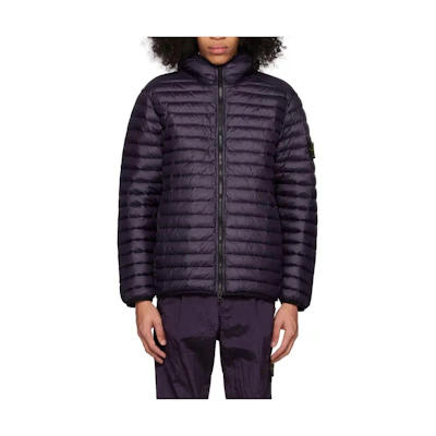 Stone Island Purple Zip-Up High Collar Jacket 781540324-V0026