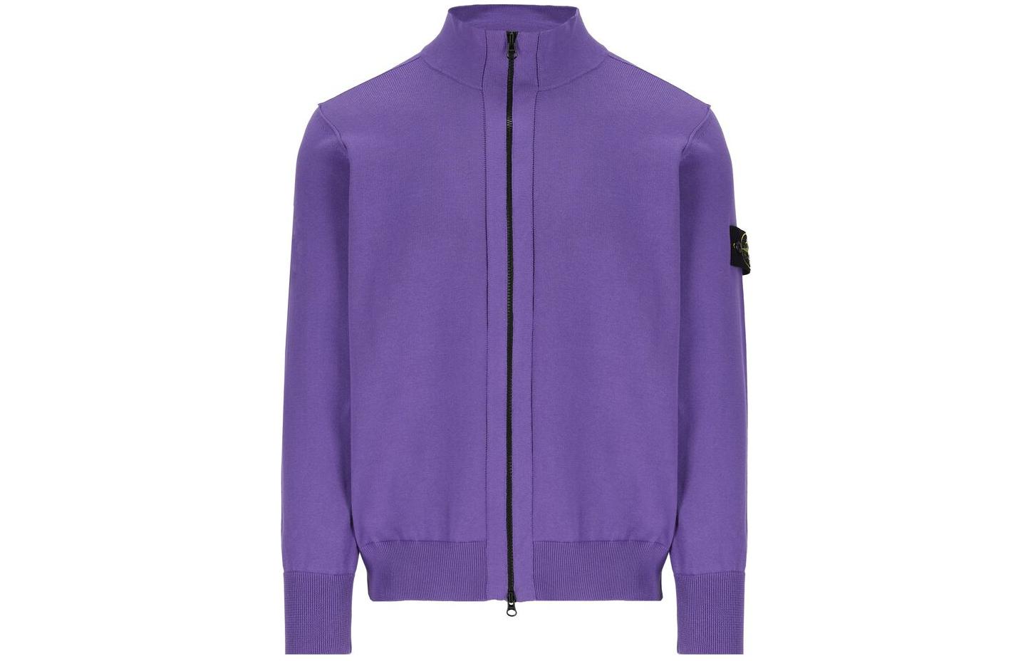 Stone Island Purple Zip-Up Stand Collar Jacket 8015542B2-V0047